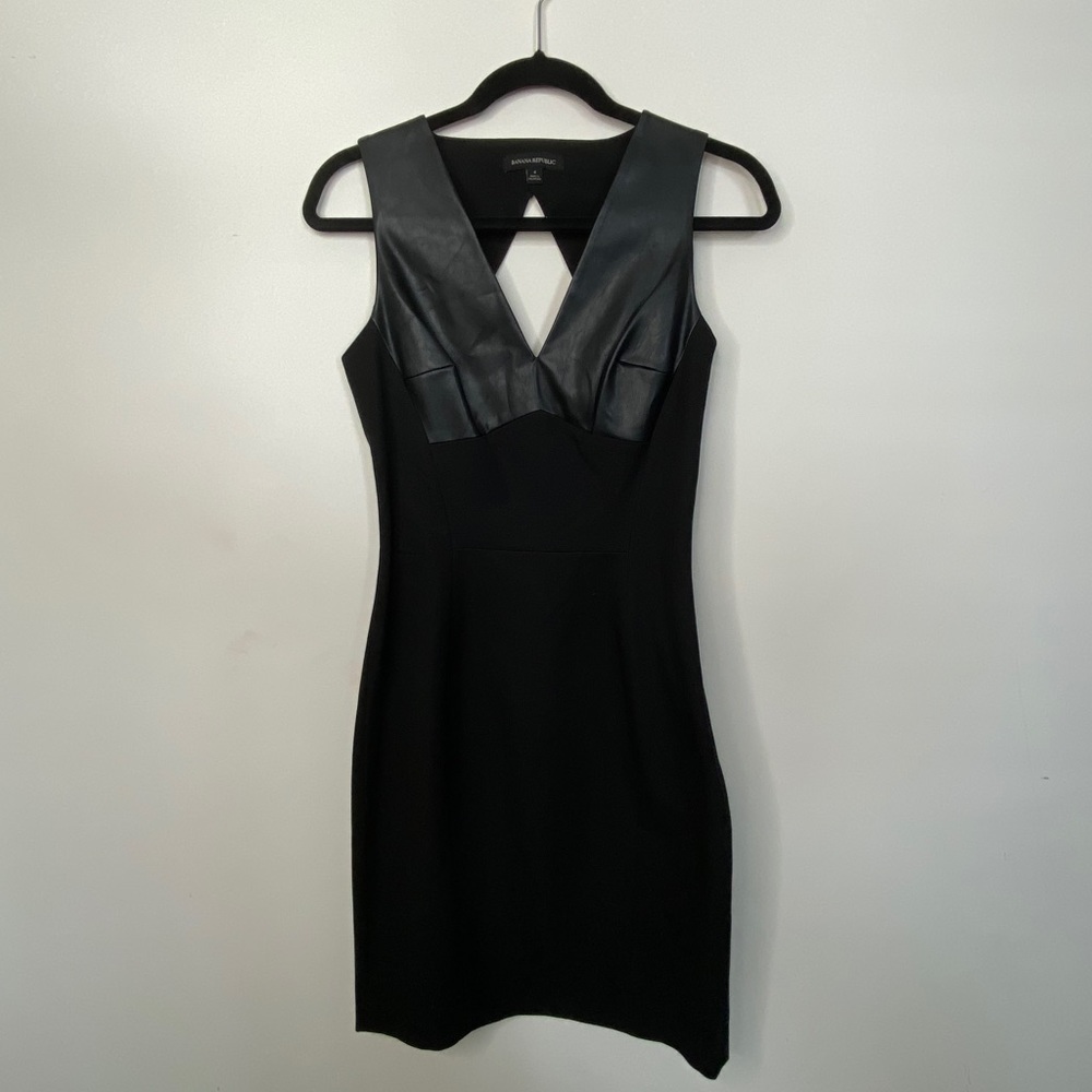 NWOT Banana Republic Leather Detail Dress